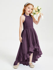 Junior Robes de Demoiselle d'Honneur Boho à la Mode Plum