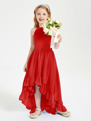 Junior Robes de Demoiselle d'Honneur Boho à la Mode Rouge