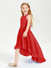 Junior Robes de Demoiselle d'Honneur Boho à la Mode Rouge
