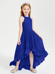Junior Robes de Demoiselle d'Honneur Boho à la Mode Bleu Royale