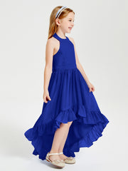 Junior Robes de Demoiselle d'Honneur Boho à la Mode Bleu Royale