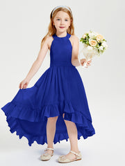Junior Robes de Demoiselle d'Honneur Boho à la Mode Bleu Royale