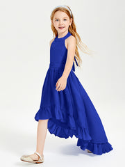 Junior Robes de Demoiselle d'Honneur Boho à la Mode Bleu Royale