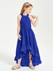 Junior Robes de Demoiselle d'Honneur Boho à la Mode Bleu Royale