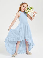 Junior Robes de Demoiselle d'Honneur Boho à la Mode Bleu Ciel
