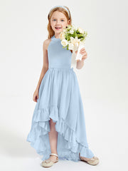 Junior Robes de Demoiselle d'Honneur Boho à la Mode Bleu Ciel
