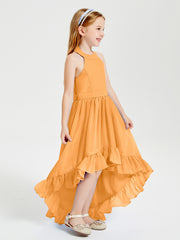 Junior Robes de Demoiselle d'Honneur Boho à la Mode Mandarine