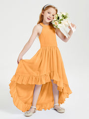 Junior Robes de Demoiselle d'Honneur Boho à la Mode Mandarine