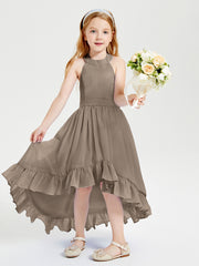 Junior Robes de Demoiselle d'Honneur Boho à la Mode Taupe