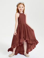Junior Robes de Demoiselle d'Honneur Boho à la Mode Terracotta