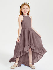 Junior Robes de Demoiselle d'Honneur Boho à la Mode Vintage Mauve