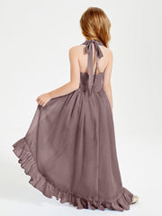 Junior Robes de Demoiselle d'Honneur Boho à la Mode Vintage Mauve