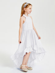 Junior Robes de Demoiselle d'Honneur Boho à la Mode Blanc