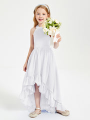 Junior Robes de Demoiselle d'Honneur Boho à la Mode Blanc