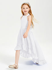 Junior Robes de Demoiselle d'Honneur Boho à la Mode Blanc