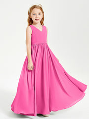 Robes de Demoiselle d'Honneur Junior Élégantes Sans Manches Azalée