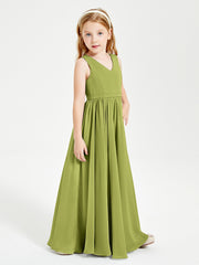 Robes de Demoiselle d'Honneur Junior Élégantes Sans Manches Trèfle