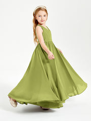 Robes de Demoiselle d'Honneur Junior Élégantes Sans Manches Trèfle
