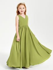 Robes de Demoiselle d'Honneur Junior Élégantes Sans Manches Trèfle