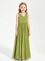 Robes de Demoiselle d'Honneur Junior Élégantes Sans Manches Trèfle