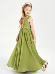 Robes de Demoiselle d'Honneur Junior Élégantes Sans Manches Trèfle