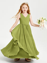 Robes de Demoiselle d'Honneur Junior Élégantes Sans Manches Trèfle