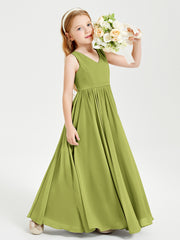 Robes de Demoiselle d'Honneur Junior Élégantes Sans Manches Trèfle