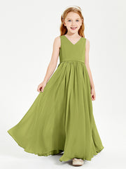 Robes de Demoiselle d'Honneur Junior Élégantes Sans Manches Trèfle