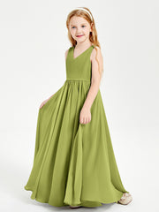 Robes de Demoiselle d'Honneur Junior Élégantes Sans Manches Trèfle