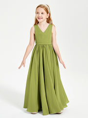 Robes de Demoiselle d'Honneur Junior Élégantes Sans Manches Trèfle