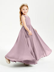 Robes de Demoiselle d'Honneur Junior Élégantes Sans Manches Dusk