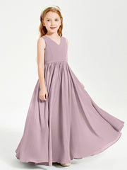 Robes de Demoiselle d'Honneur Junior Élégantes Sans Manches Dusk