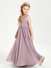 Robes de Demoiselle d'Honneur Junior Élégantes Sans Manches Dusk