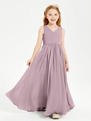 Robes de Demoiselle d'Honneur Junior Élégantes Sans Manches Dusk