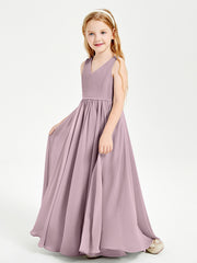 Robes de Demoiselle d'Honneur Junior Élégantes Sans Manches Dusk