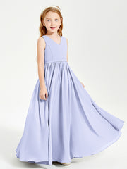 Robes de Demoiselle d'Honneur Junior Élégantes Sans Manches Lavande