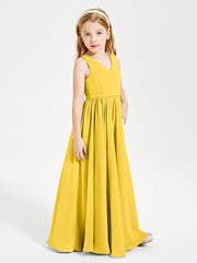 Robes de Demoiselle d'Honneur Junior Élégantes Sans Manches Souci