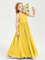Robes de Demoiselle d'Honneur Junior Élégantes Sans Manches Souci
