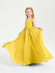 Robes de Demoiselle d'Honneur Junior Élégantes Sans Manches Souci