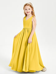 Robes de Demoiselle d'Honneur Junior Élégantes Sans Manches Souci