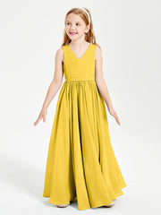Robes de Demoiselle d'Honneur Junior Élégantes Sans Manches Souci
