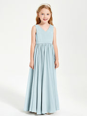 Robes de Demoiselle d'Honneur Junior Élégantes Sans Manches Brume