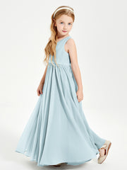 Robes de Demoiselle d'Honneur Junior Élégantes Sans Manches Brume