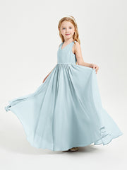 Robes de Demoiselle d'Honneur Junior Élégantes Sans Manches Brume