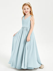 Robes de Demoiselle d'Honneur Junior Élégantes Sans Manches Brume