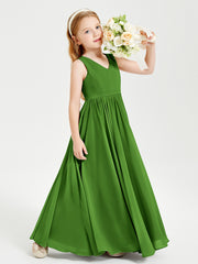 Robes de Demoiselle d'Honneur Junior Élégantes Sans Manches Mousse