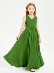 Robes de Demoiselle d'Honneur Junior Élégantes Sans Manches Mousse