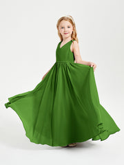 Robes de Demoiselle d'Honneur Junior Élégantes Sans Manches Mousse