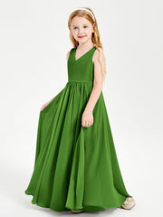 Robes de Demoiselle d'Honneur Junior Élégantes Sans Manches Mousse