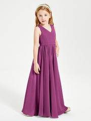 Robes de Demoiselle d'Honneur Junior Élégantes Sans Manches Orchidee